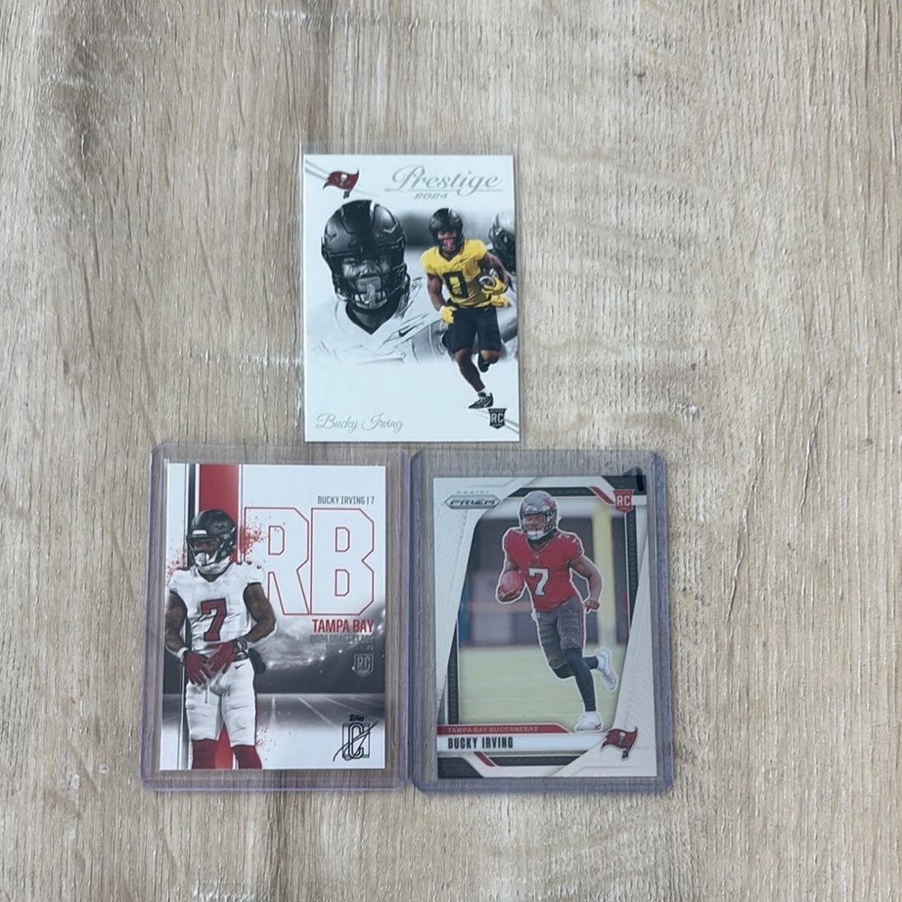 Bucky Irving Tampa Bay Buccaneers NFL Football Trading Cards Set